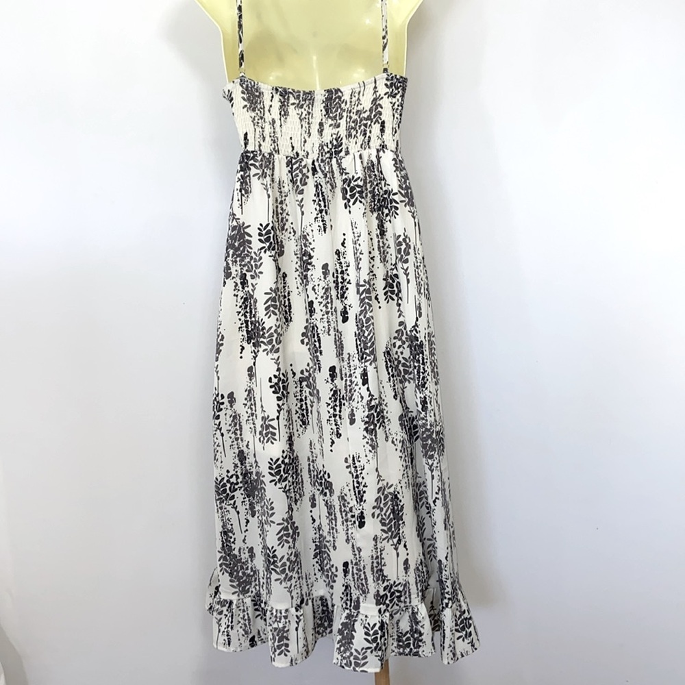 Elegant Maxi Dress White and Black Maxi Dress NWOT Sz Medium - Picture 6 of 7